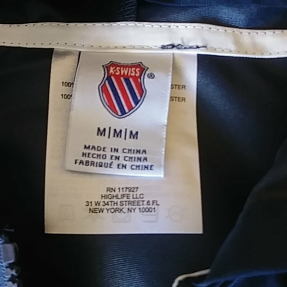K-SWISS MY BLOCK WATER RESISTANT WINDBREAKER NWT - Picture 6 of 13